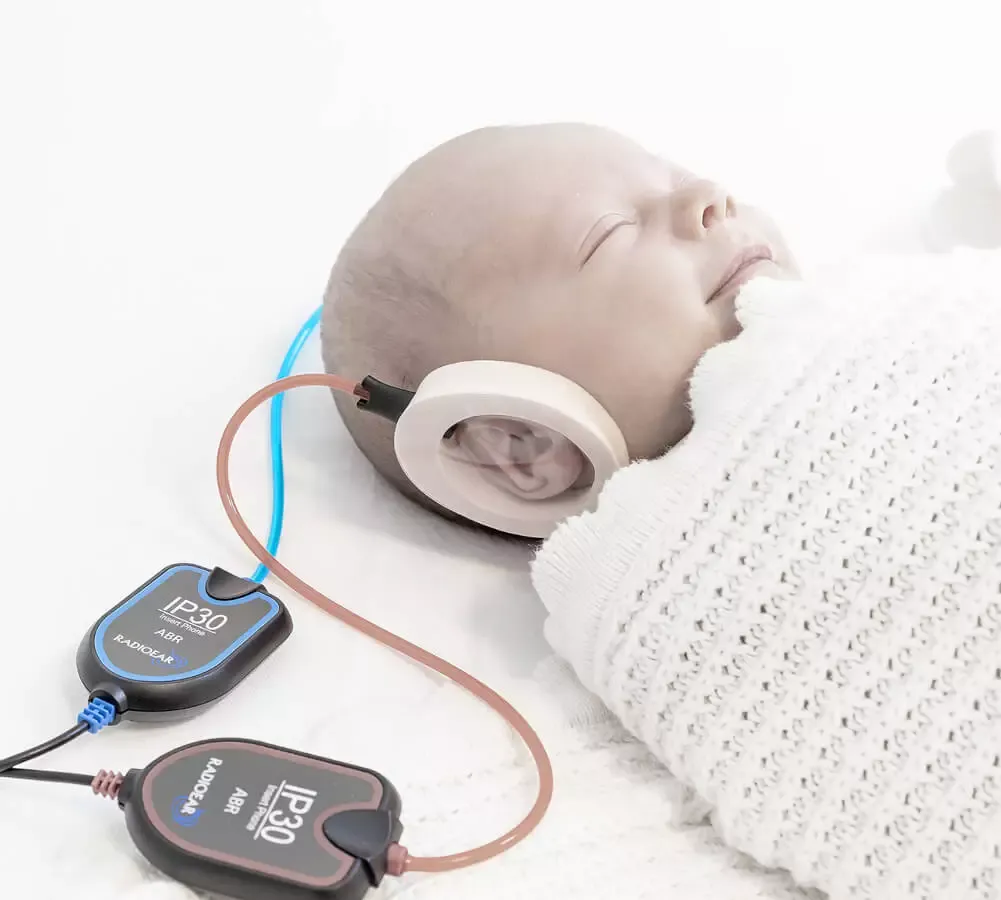 Newborn hearing screening with handheld device